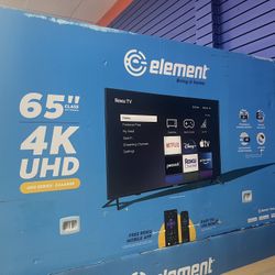 65” Element Roku 4k UHD Smart Tv 