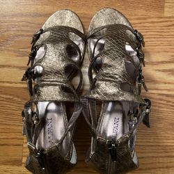 womens Alfani gold sandals size 8