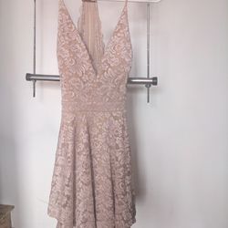 Iridescent Champagne Colored Formal Dress 
