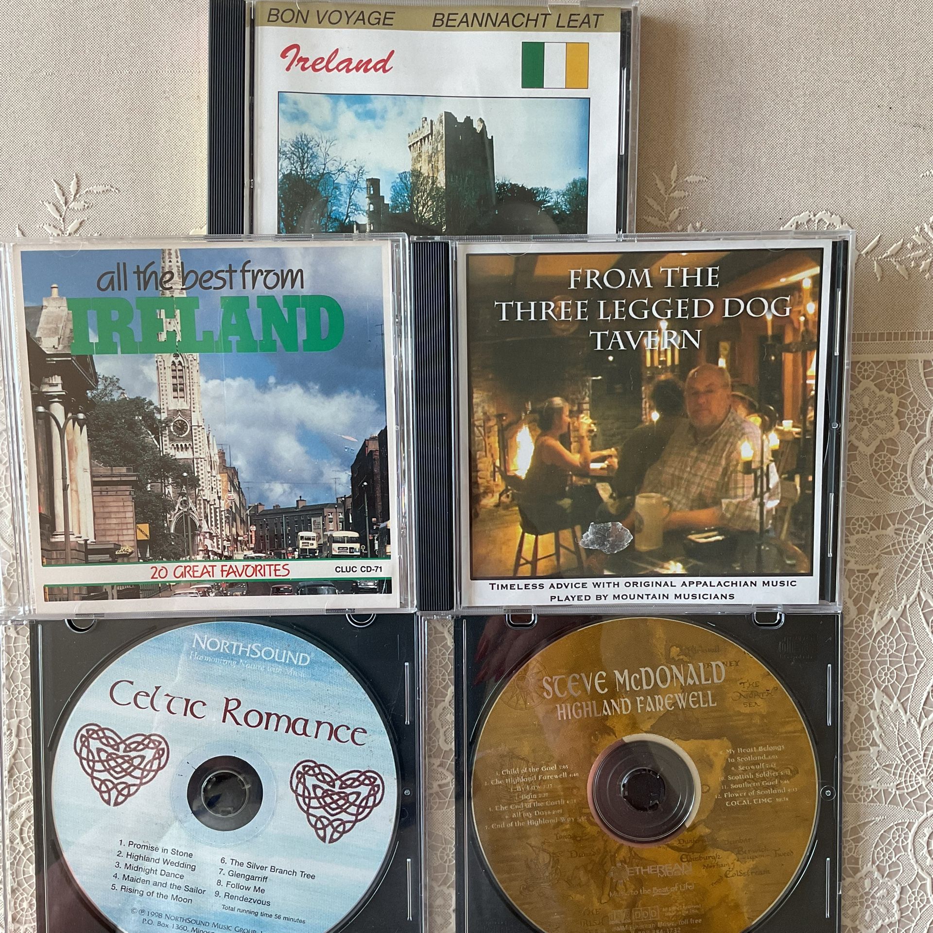 5 Celtic Irish Country Music CD Lot From Ireland