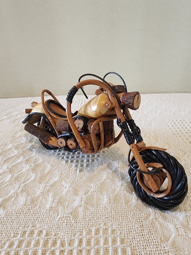 Folk Art Handmade Unique Wood Chopper Bike Motorcycle *Please Read The Details*