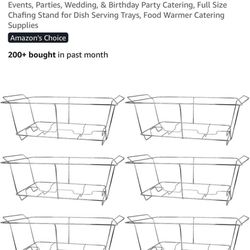 2 - Chafing Wire Rack Buffet Stands with 8 cans of Power Heat