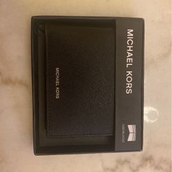 AUTHENTIC MICHAEL KORS BLACK SAFFIANO SLIM BILLFOLD Men’s Wallet 