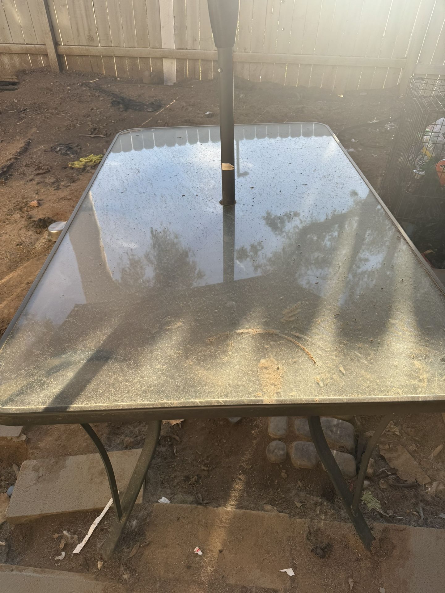 Table With Shade And Stand