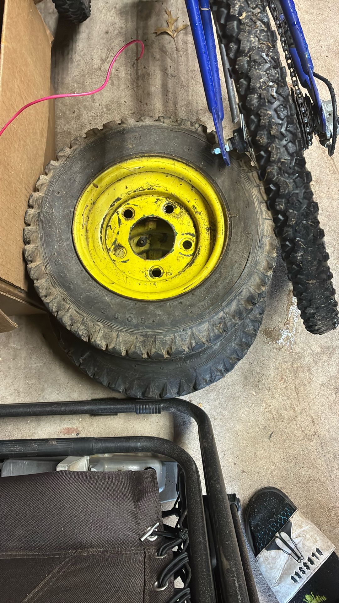 Two John Deere Snow Blower Wheels