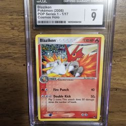 Pokemon Graded Slab CGC 9 Blaziken #1 Pop Series 1 (2006) Cosmos Holo
