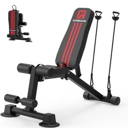 K Kingkang Adjustable Weight Bench Utility Workout Bench for Home Gym,Foldable Incline Decline Benches for Full Body Workout 660LB