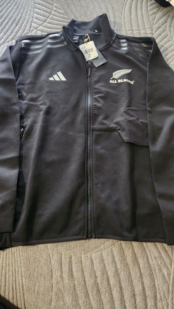 NEW Adidas Rugby New Zealand All Blacks Anthem Jacket IX3119 Mens Size Mediu