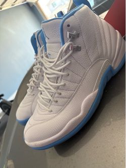 Jordan 12 Retro White and University Blue
