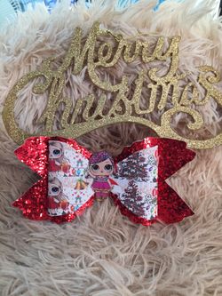 Lol Christmas hair bow