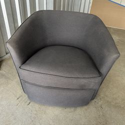 Upholstered Swivel Barrel Chair