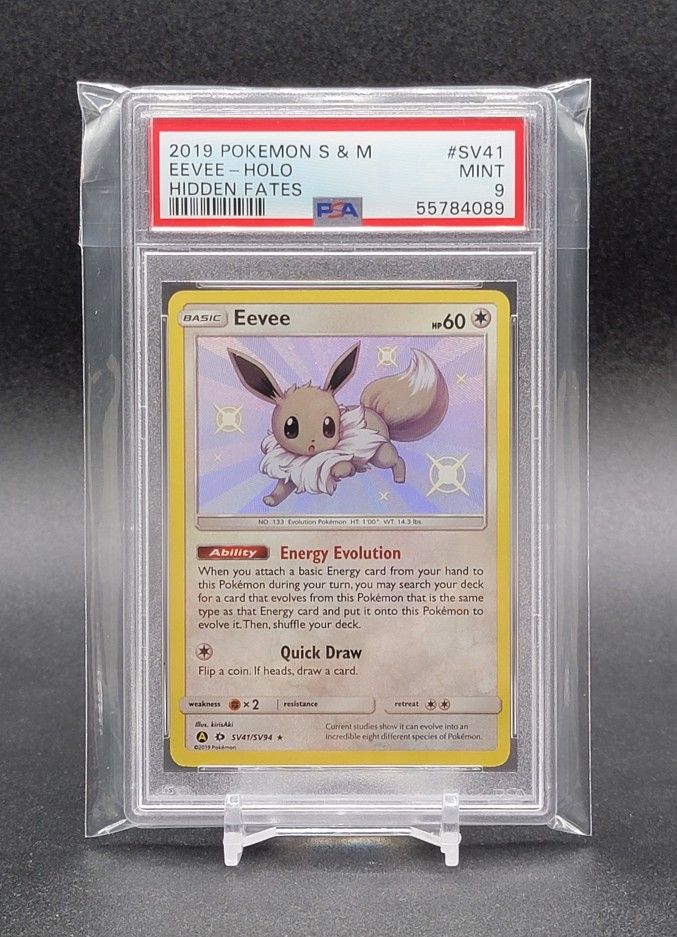 Shiny Eevee Hidden Fates PSA 9