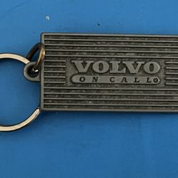 Rare Vintage Volvo On Call Drop In Mailbox Metal Keychain 2X1 inch