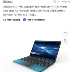 Gateway Laptop FHD 14.1 16 gb Ram 500gb Intel i5 Intel Windows 11 Computadora 