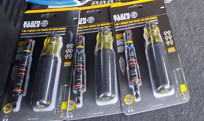Klein tools 7in1 impact flip socket set w/ handle