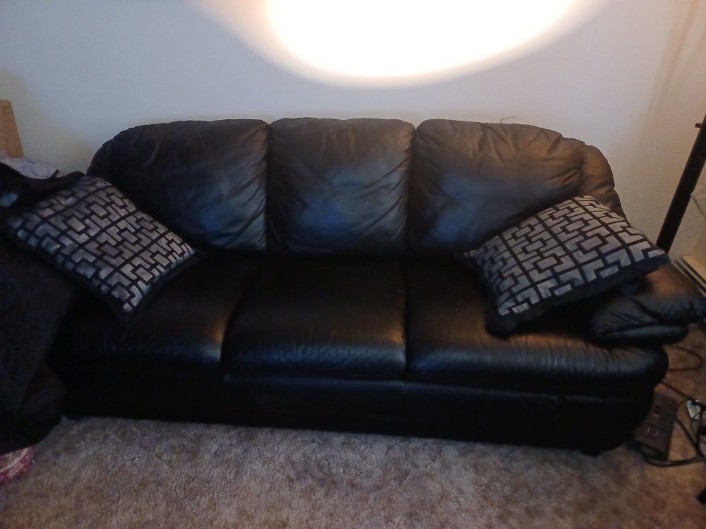 Very Nice Leather Sofa WAS Stored