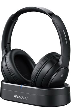 Wireless Headphones for TV Watching, TV Headphones Wireless for Seniors with Transmitter Charging Base, No Delay Bluetooth Headphones for TV for Hard 