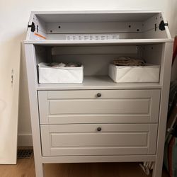 SUNDVIK Changing table/chest, gray
