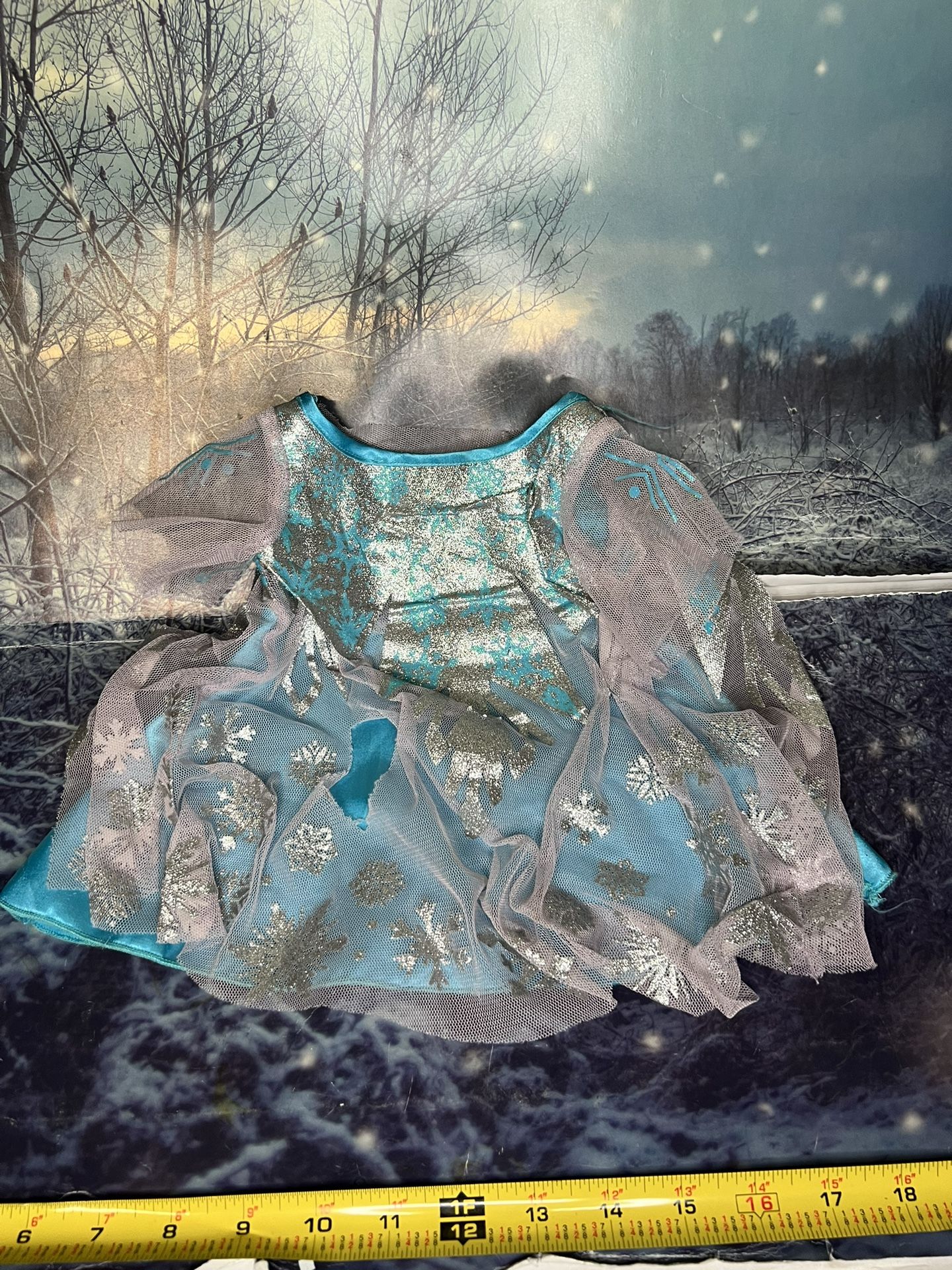 Build a Bear Disney Frozen 2 Queen Elsa White Sparkle Plush Dress Wig Sound Scen