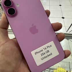 Pink iPhone 16 plus unlocked. Cash or $50 down w/approval