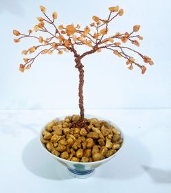 #1 Orange Dyed Quartzite Tree of Life