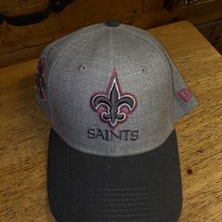 Saints Hat (Grey And Pink) LARGE - X-LARGE NFL
