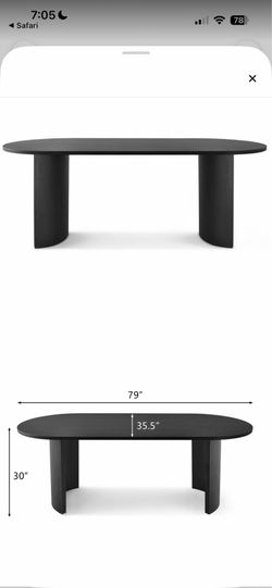 Audna 79” Oval Dining Table