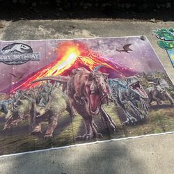 Huge Jurassic Park Banner 