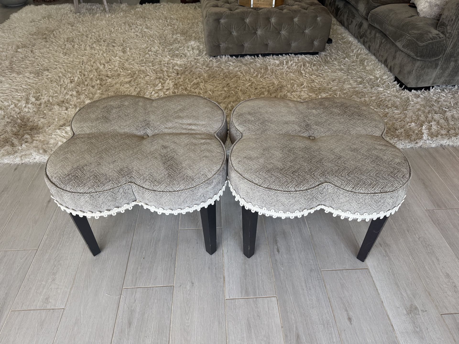 2 Designer Ottomans