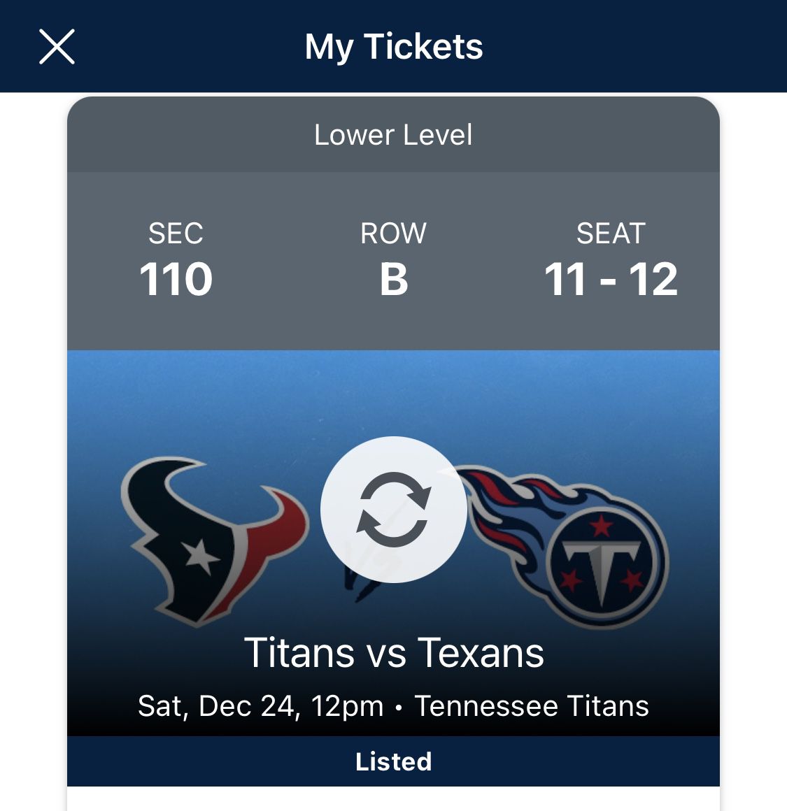 Titans vs Texans