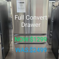 30cft French Door Refrigerator with Full Convert Drawer and 1 Year Warranty Included 