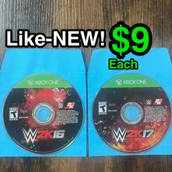🎮 Like-NEW WWE 2K16 & WWE 2K17 – Xbox One Games 🎮