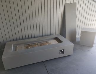Real Flame Monaco 70" Rectangle Steel Propane or Natural Gas Firepit Table