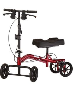 NOVA Medical Products Heavy Duty Knee Scooter, 400 lb Weight Capacity, Red