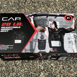 BRAND NEW CAP 20 lb Adjustable Workout Weight Vest