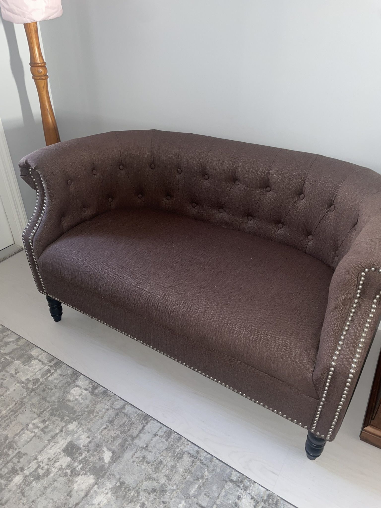 Brown Small Love Seat