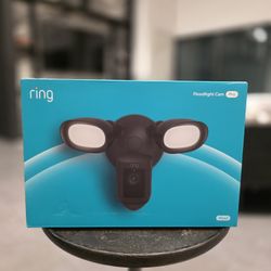 Ring Floodlight Cam Pro with 2K Video and Ring Vision, 2 LED Lights 3D Motion Detection - Black