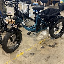 Qlife Triker Plus Electric Trike for Adults, Peak 1200W Motor Floding Trike Ebike, 624Wh E-Bike, 20MPH 65 Miles Electric Tricycle for Adults, 20x4.0 F