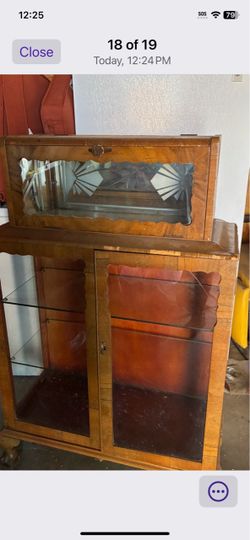 1930s British Art Walnut Cocktail Cabinet ( or best offer)