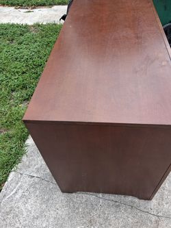 Dark wood desk
