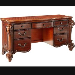 UP FOR SALE IS A BEAUTIFUL LUXURY 
ACME VENDOME VANITY DESK (CHERRY) ALWAYS 50% - 60% OFF