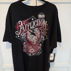 Affliction Outlaw Motors Graphic T-Shirt -- Size Men's 2XL