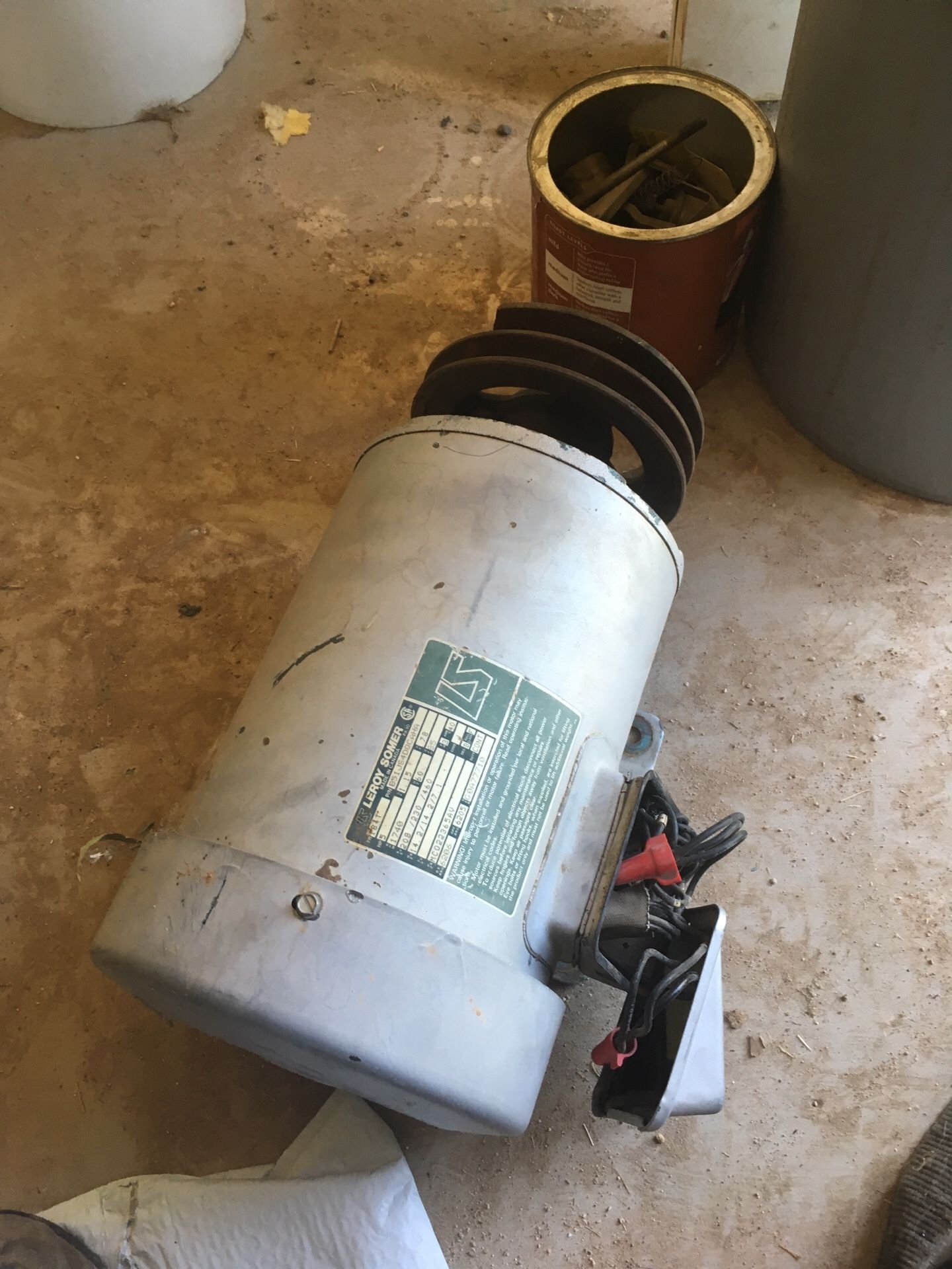 Leroy Somer 5HP 3Ph compressor motor