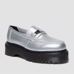 Dr. Martens Penton II Quad Metallic Leather Loafers - Size Men 7 / Women 8 - NEW