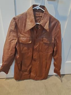 Vintage Brown Leather Jacket size 38