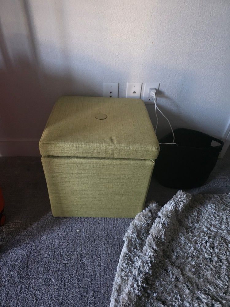 Green Storage Ottoman