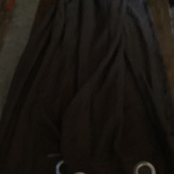 Two brown see-through curtains, 40 x 82