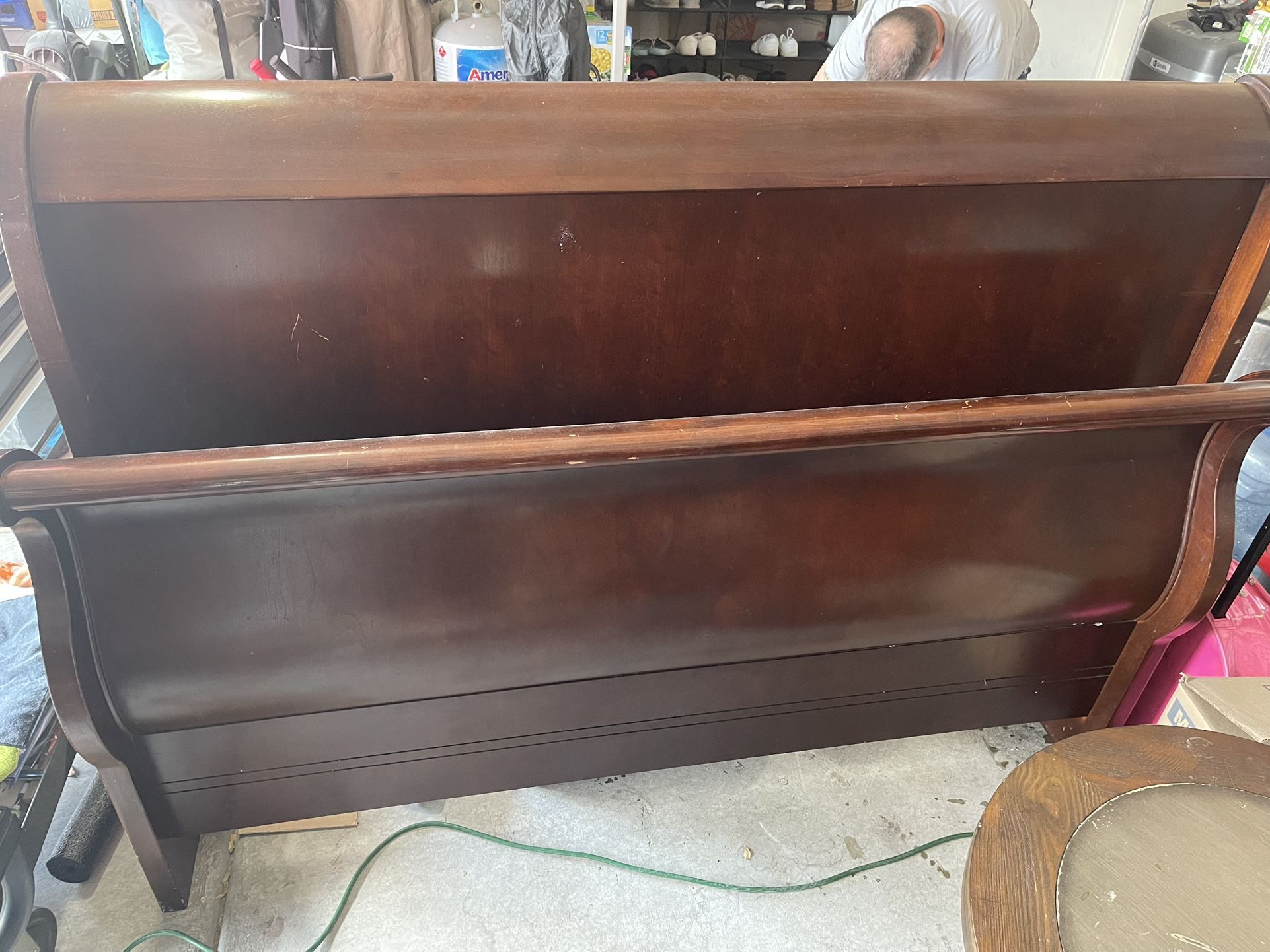 Queen Size Sleigh Bed Frame