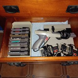 Original Nintendo entertainment system. With games and the zapper gun