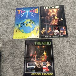 THE WHO Summer of 1979 Tour Concert Book Program,1980,1982 Tour programs Lot